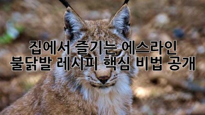 집에서 즐기는 에스라인 불닭발 레시피 핵심 비법 공개!